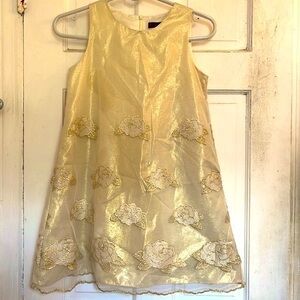 Fleurisse girls gold floral dress in size 12